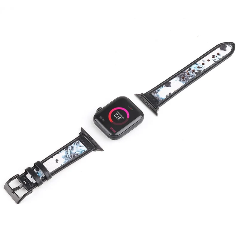 Mega modisch Apple Watch Series 7 45mm Echtes Leder armband