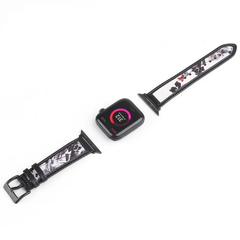 Mega modisch Apple Watch Series 7 45mm Echtes Leder armband
