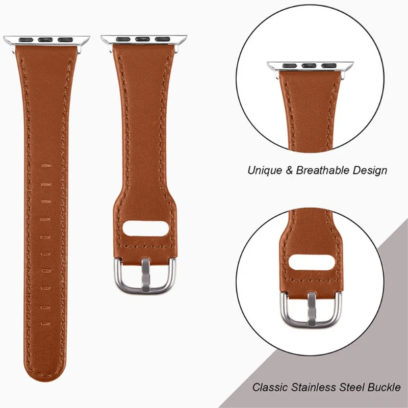 Sehr gut Apple Watch Series 7 45mm Echtes Leder armband