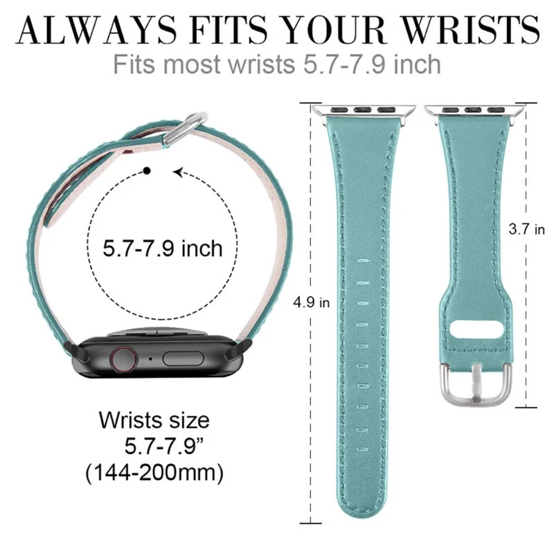 Sehr gut Apple Watch Series 7 45mm Echtes Leder armband