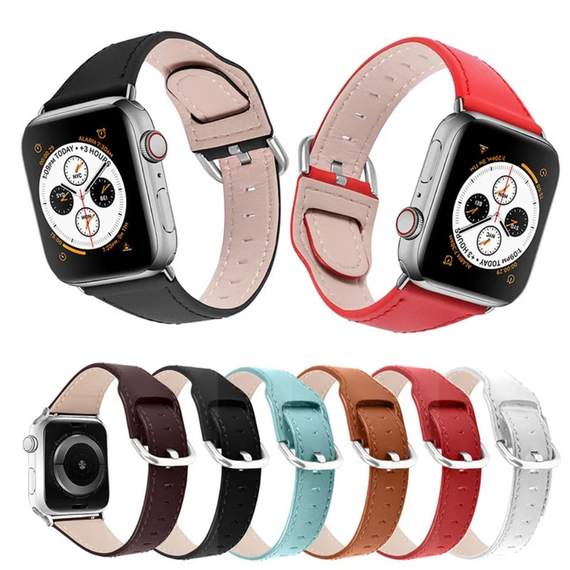 Sehr gut Apple Watch Series 7 45mm Echtes Leder armband