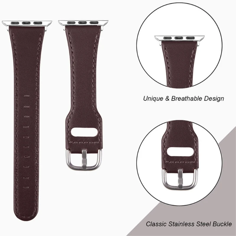 Sehr gut Apple Watch Series 7 45mm Echtes Leder armband