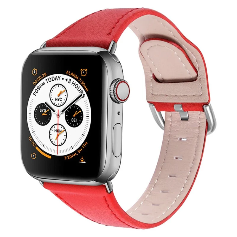 Sehr gut Apple Watch Series 7 45mm Echtes Leder armband