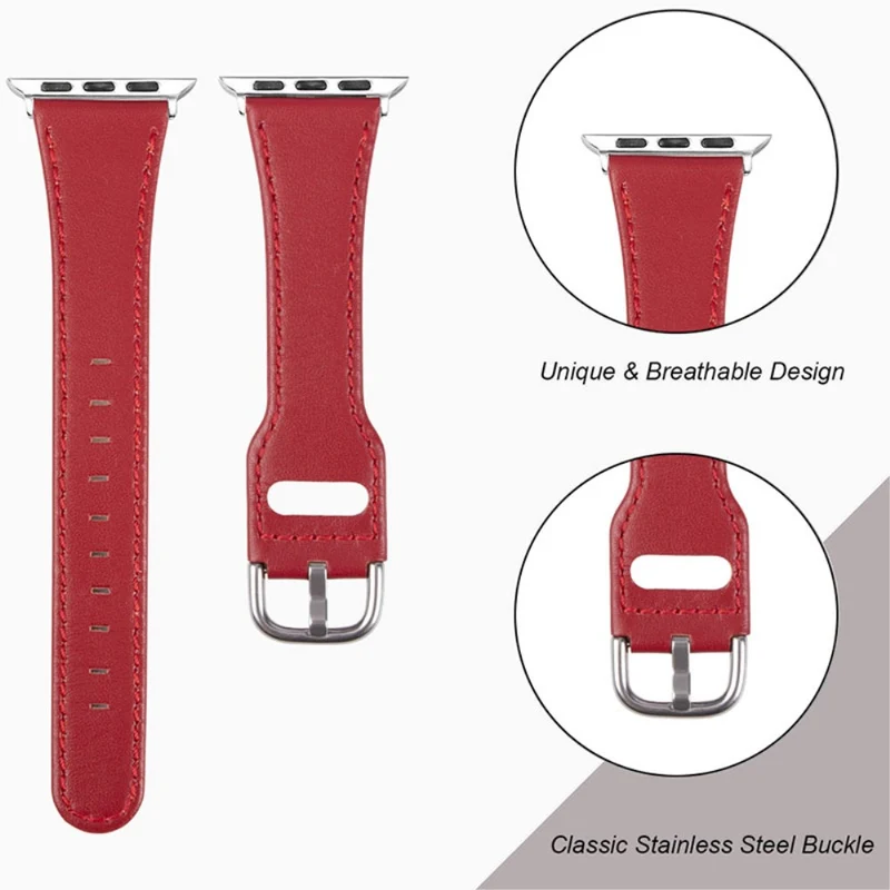 Sehr gut Apple Watch Series 7 45mm Echtes Leder armband