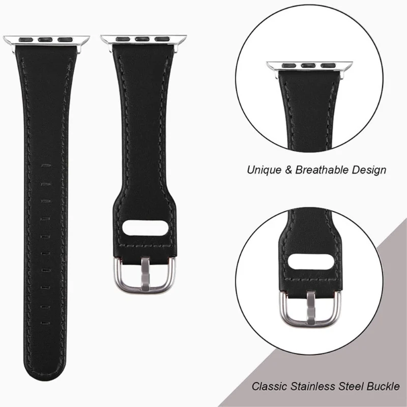 Sehr gut Apple Watch Series 7 45mm Echtes Leder armband