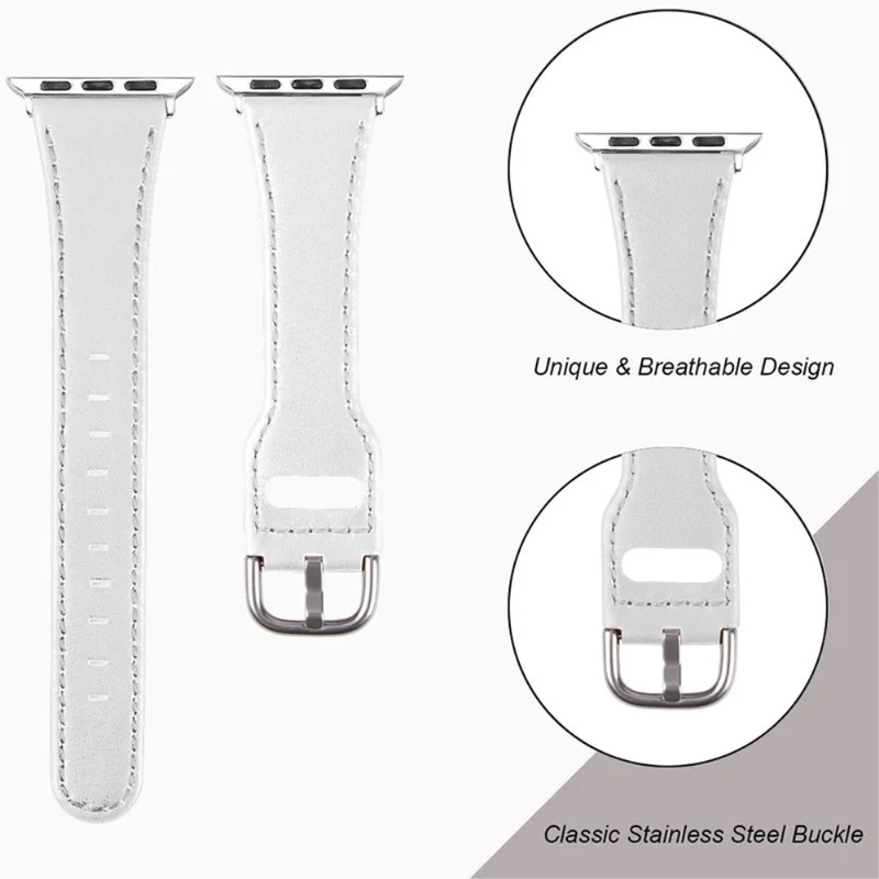 Sehr gut Apple Watch Series 7 45mm Echtes Leder armband