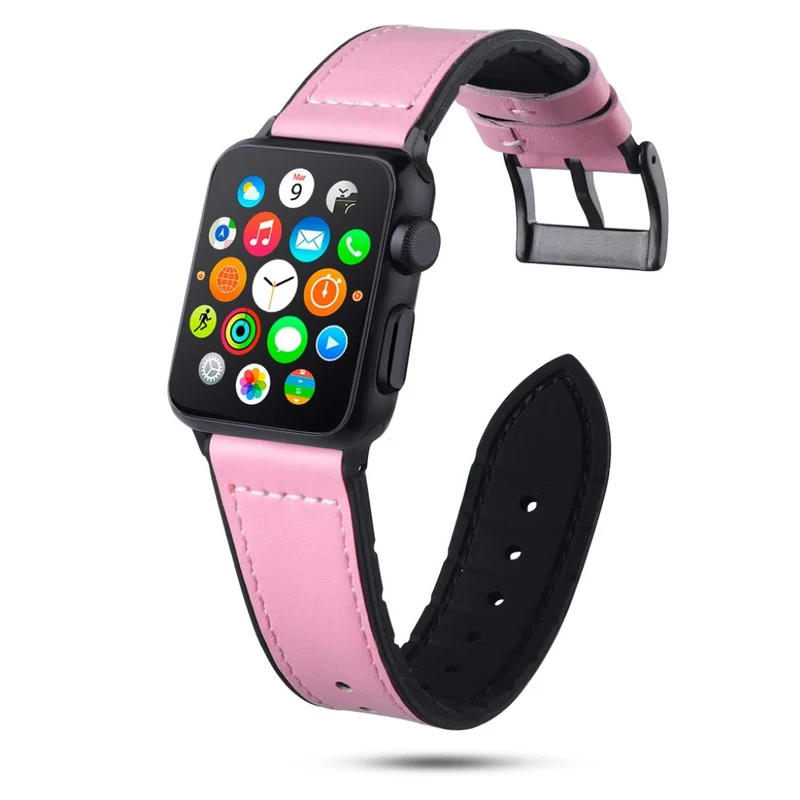Bequem Apple Watch Series 4 44mm Echtes Leder armband