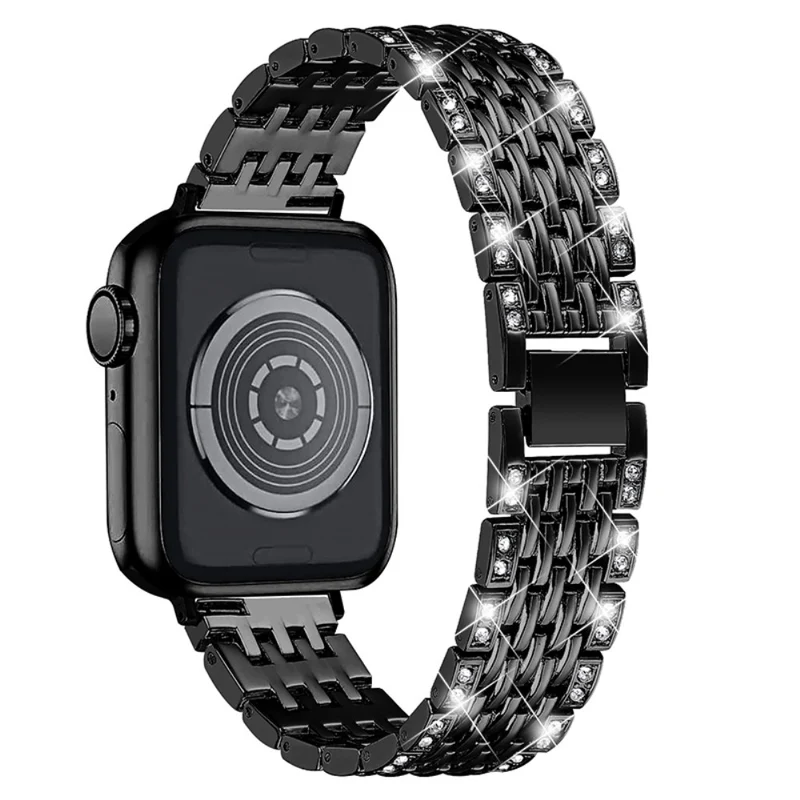 Reizend Apple Watch Series 7 41mm Metall und Strass armband