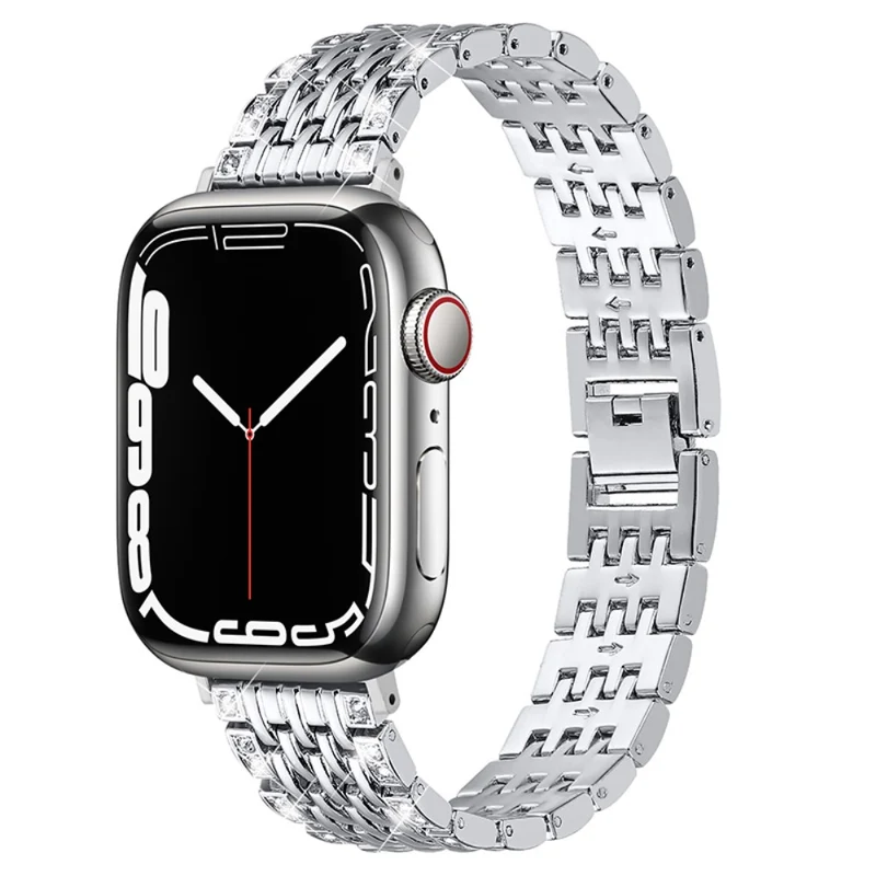 Reizend Apple Watch Series 7 41mm Metall und Strass armband