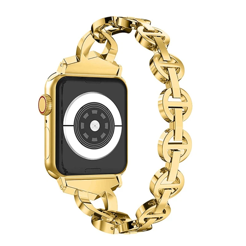 Bequem Apple Watch Series 7 41mm Metall und Strass armband