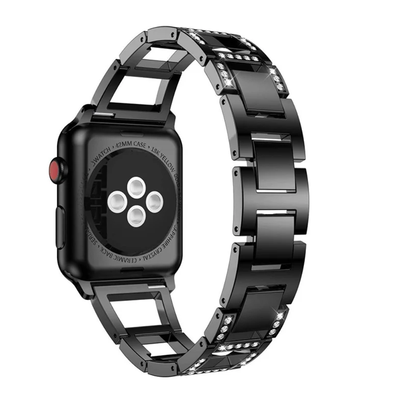Reizend Apple Watch Series 7 41mm Metall und Strass armband