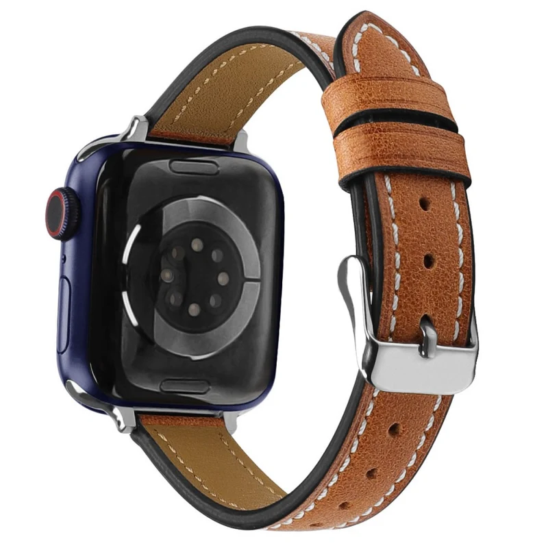 Stilvoll Apple Watch Series 7 41mm Echtes Leder armband