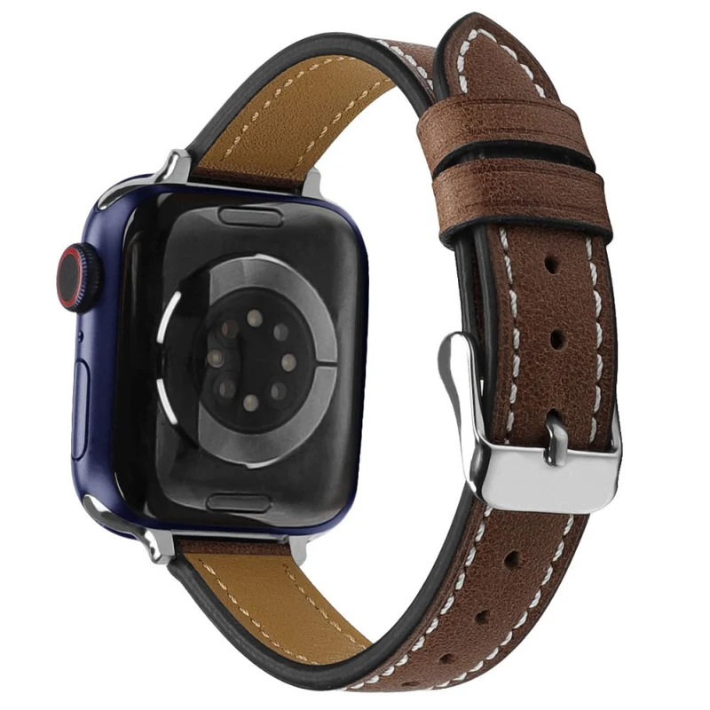 Stilvoll Apple Watch Series 7 41mm Echtes Leder armband