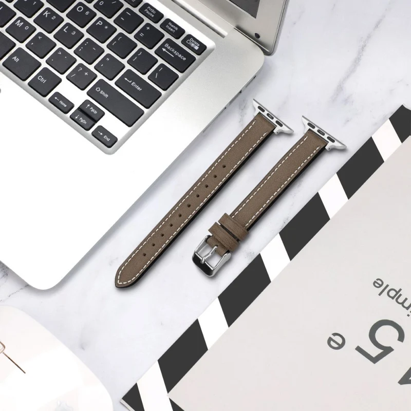 Stilvoll Apple Watch Series 7 41mm Echtes Leder armband
