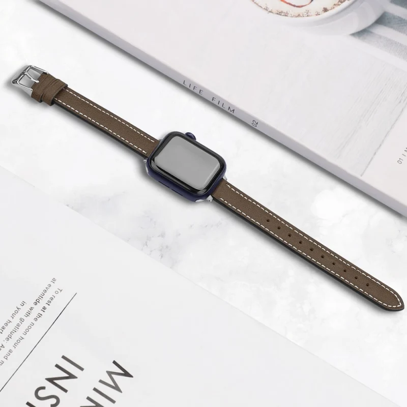 Stilvoll Apple Watch Series 7 41mm Echtes Leder armband