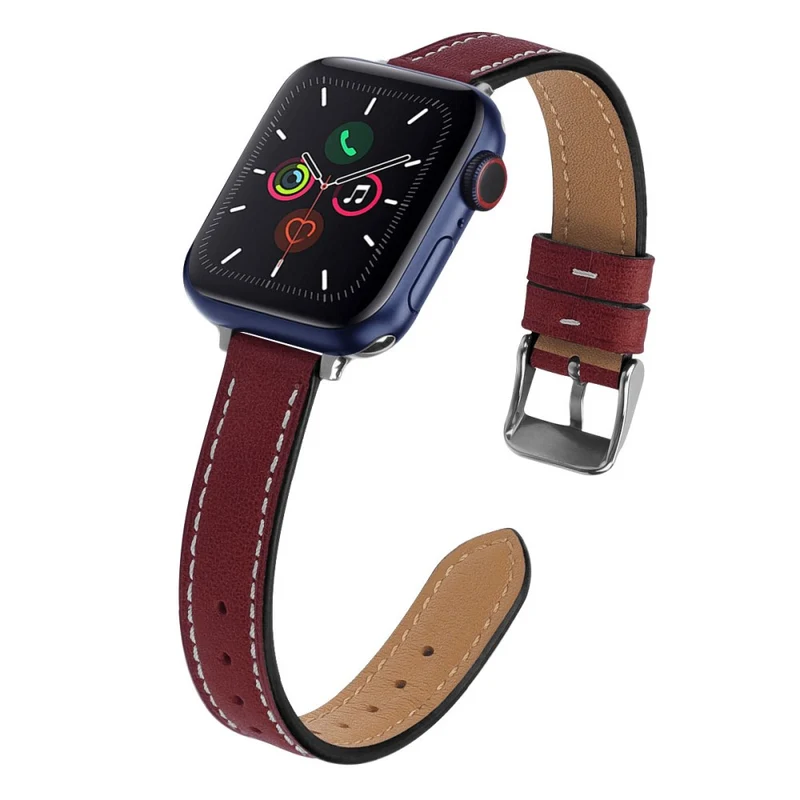 Stilvoll Apple Watch Series 7 41mm Echtes Leder armband