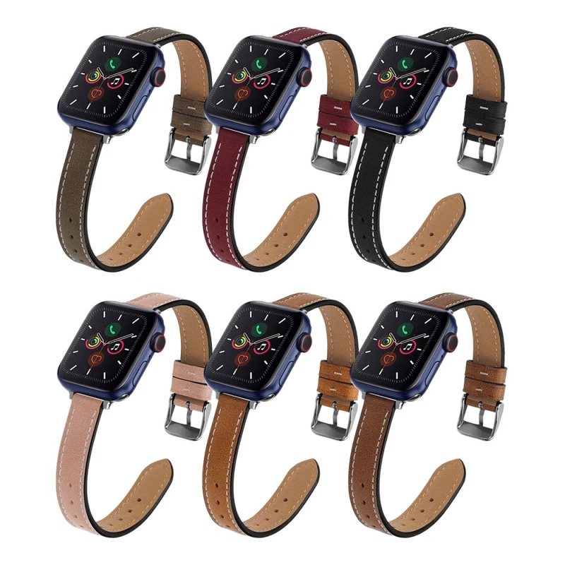 Stilvoll Apple Watch Series 7 41mm Echtes Leder armband