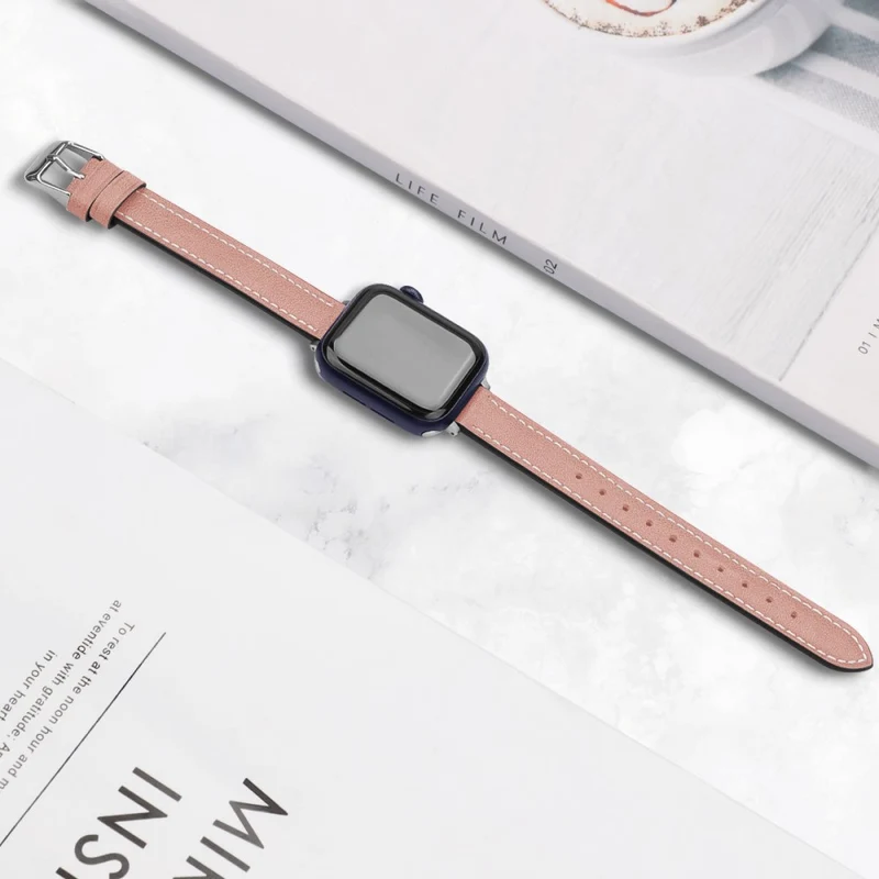 Stilvoll Apple Watch Series 7 41mm Echtes Leder armband