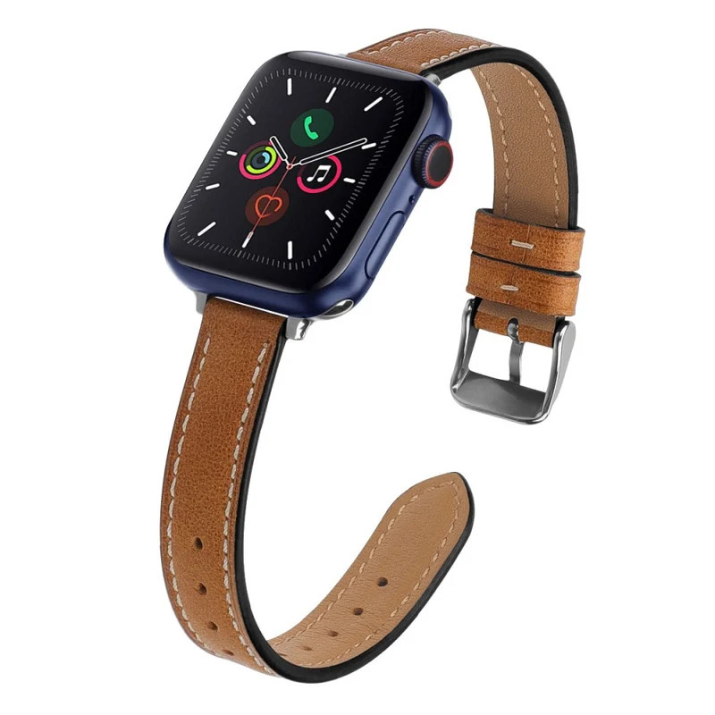 Stilvoll Apple Watch Series 7 41mm Echtes Leder armband