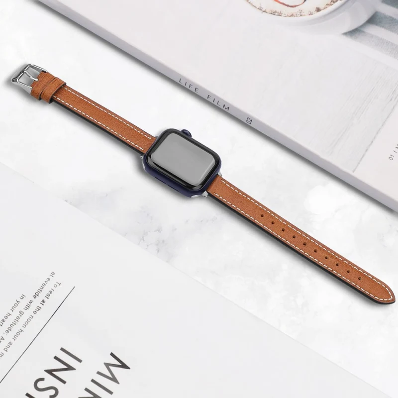 Stilvoll Apple Watch Series 7 41mm Echtes Leder armband