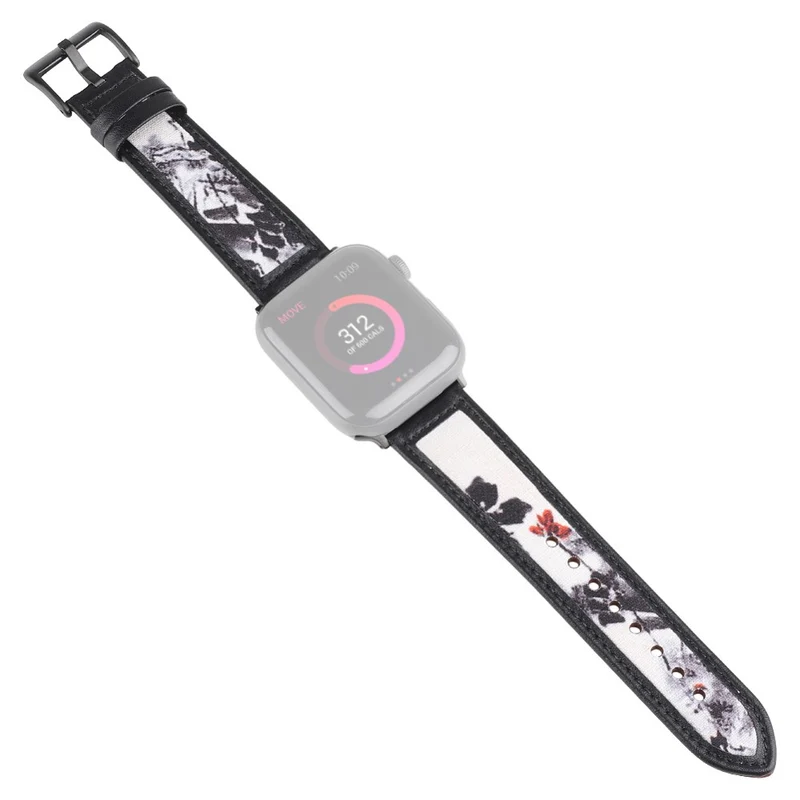 Klassisch Apple Watch Series 7 41mm Echtes Leder armband