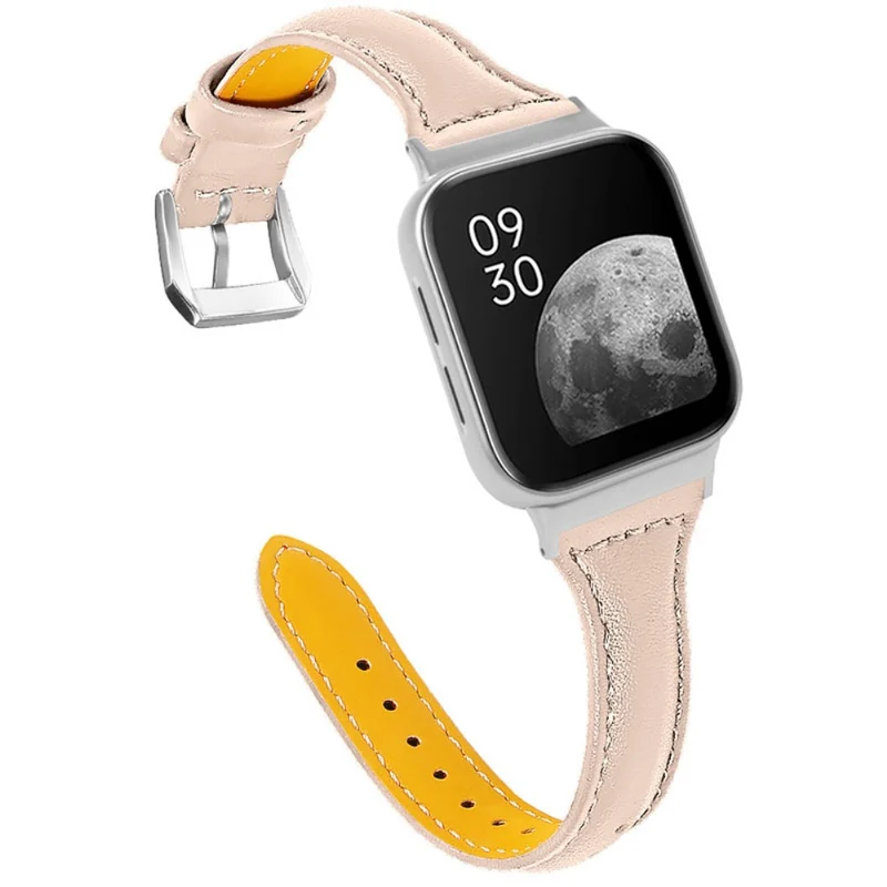 Auffallend nett Oppo Watch (46mm) Echtes Leder armband
