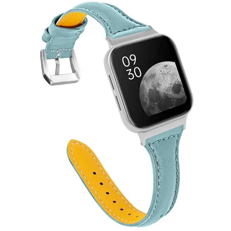 Auffallend nett Oppo Watch (46mm) Echtes Leder armband