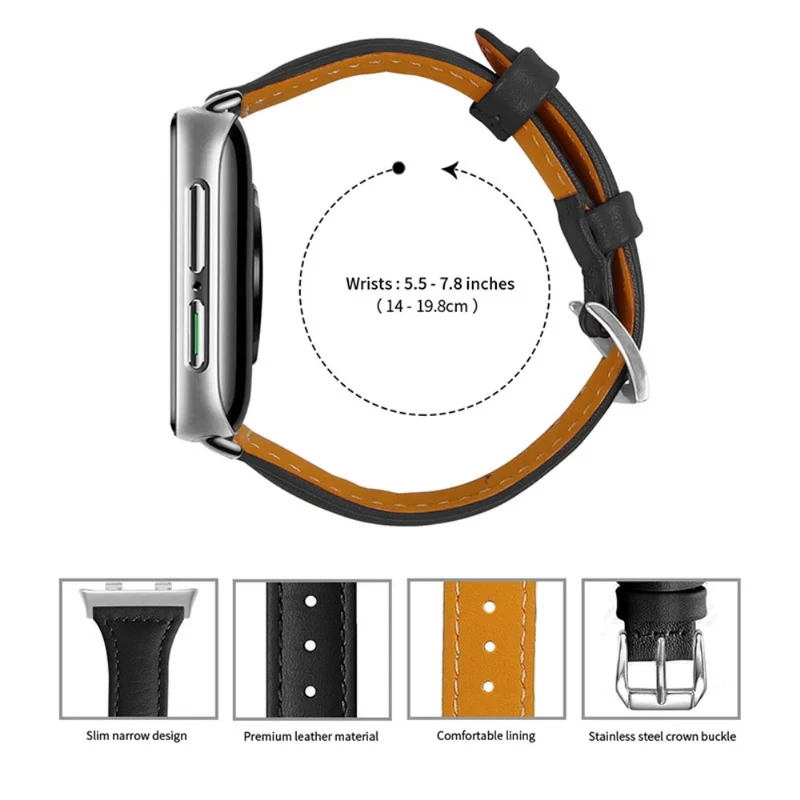 Auffallend nett Oppo Watch (46mm) Echtes Leder armband