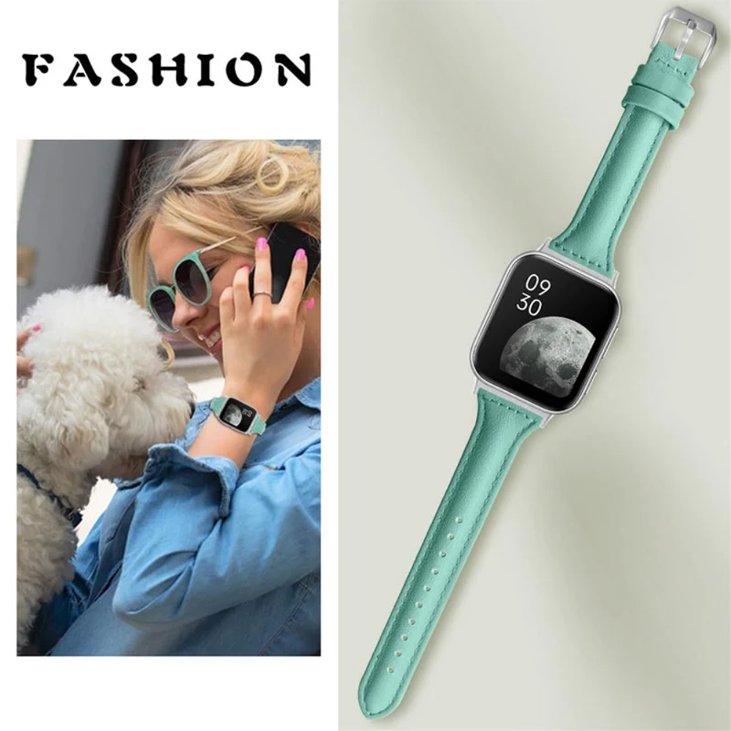 Auffallend nett Oppo Watch (46mm) Echtes Leder armband