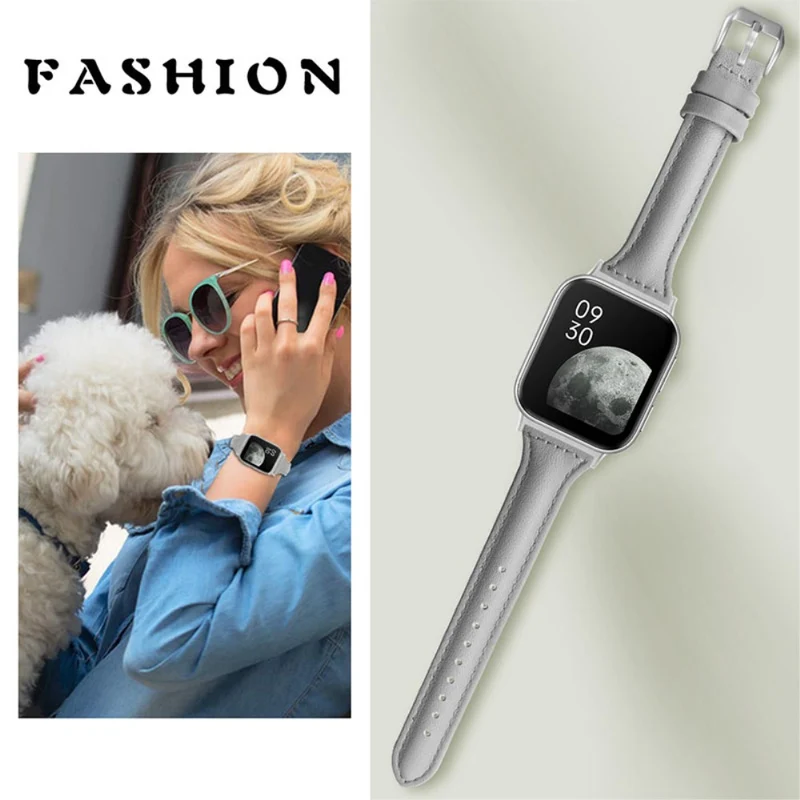 Auffallend nett Oppo Watch (46mm) Echtes Leder armband