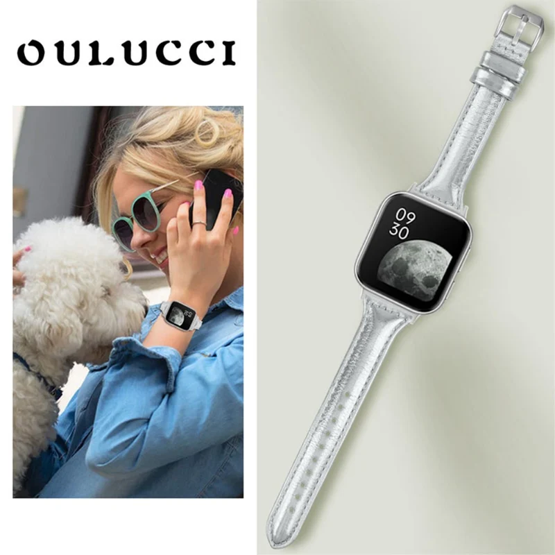 Auffallend nett Oppo Watch (46mm) Echtes Leder armband