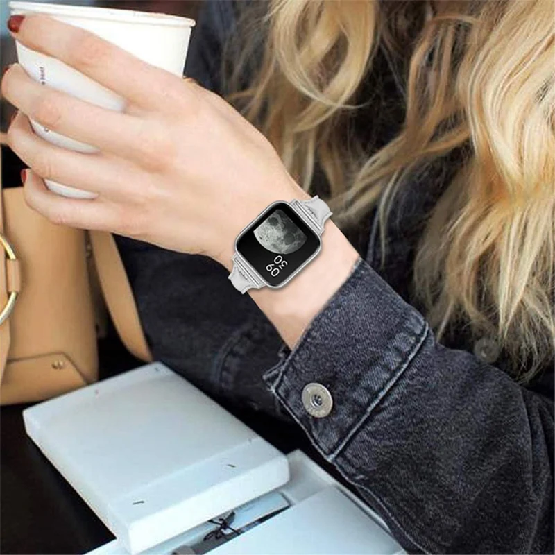Auffallend nett Oppo Watch (46mm) Echtes Leder armband