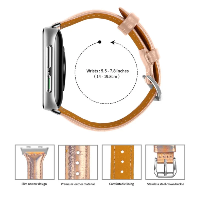 Auffallend nett Oppo Watch (46mm) Echtes Leder armband