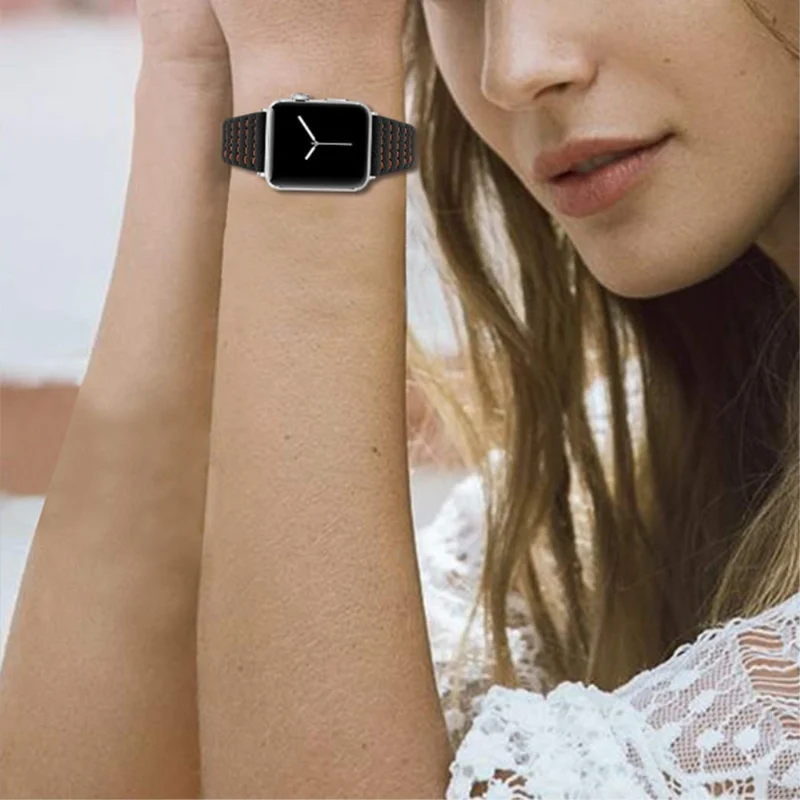 Absolut cool Apple Watch Series 7 45mm Echtes Leder armband