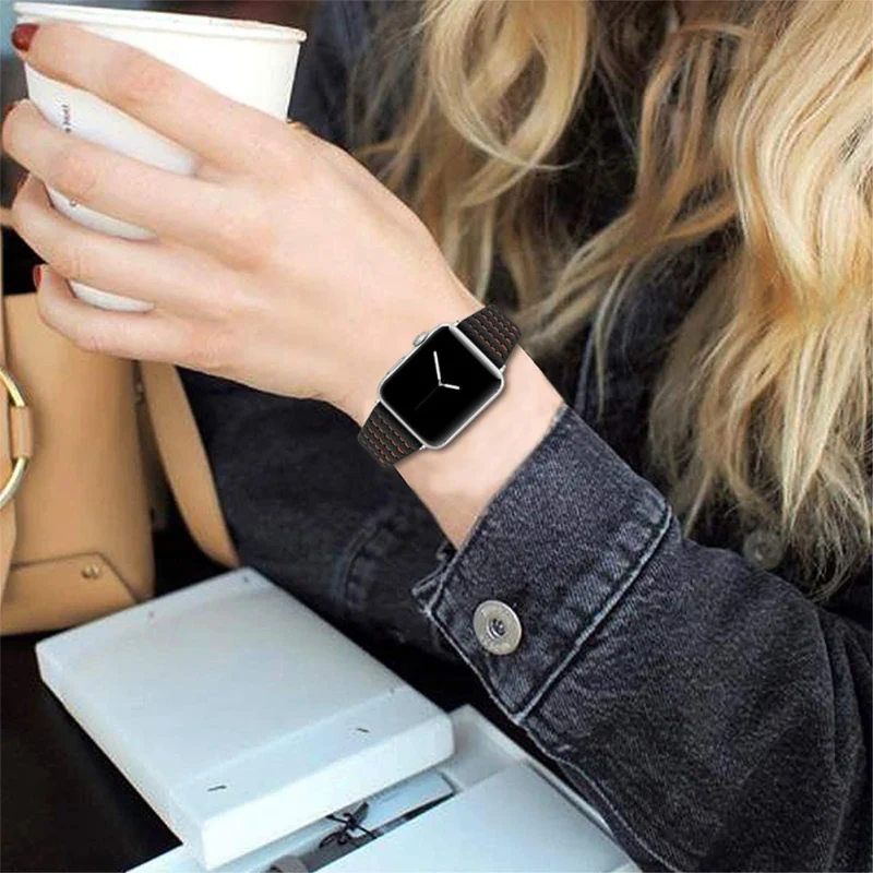 Absolut cool Apple Watch Series 7 45mm Echtes Leder armband
