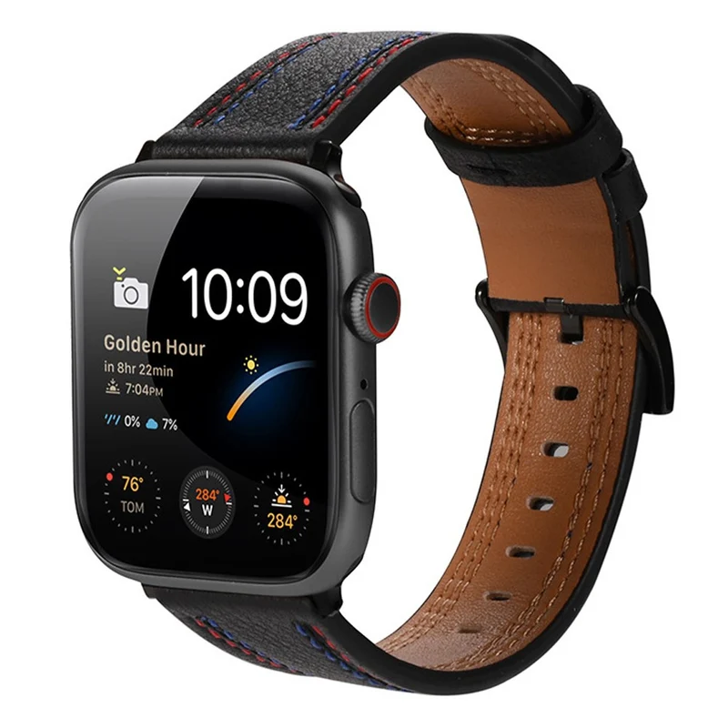 Super gut Apple Watch Series 7 45mm Echtes Leder armband