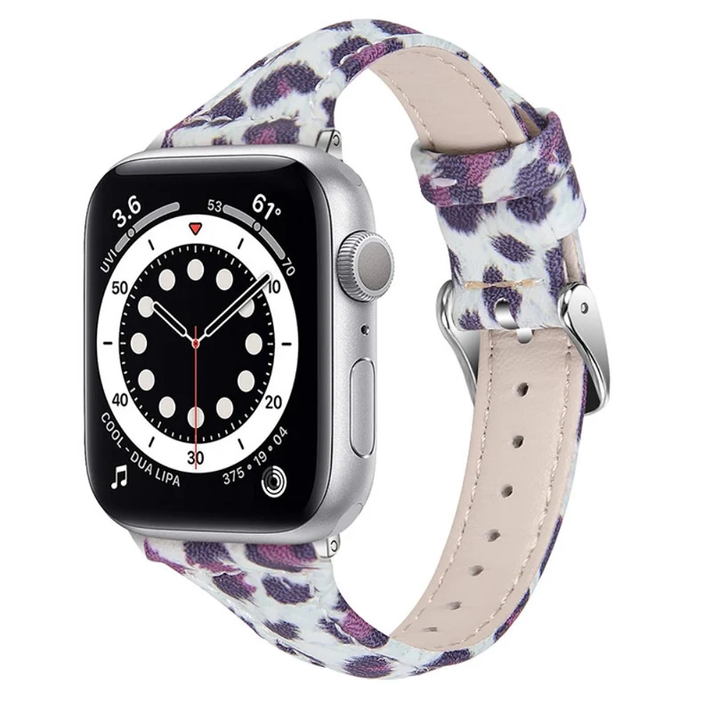 Bequem Apple Watch Series 7 45mm Echtes Leder armband