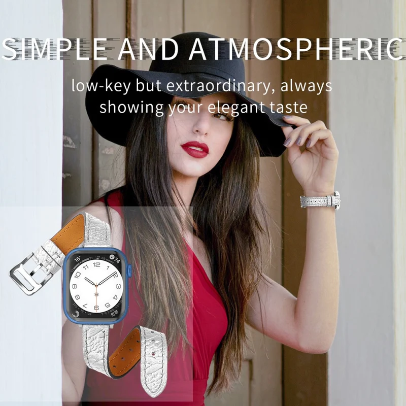 Super cool Apple Watch Series 7 41mm Echtes Leder armband