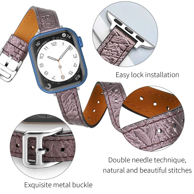 Super cool Apple Watch Series 7 41mm Echtes Leder armband