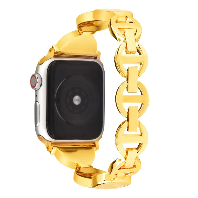 Bequem Apple Watch Series 7 41mm Metall und Strass armband