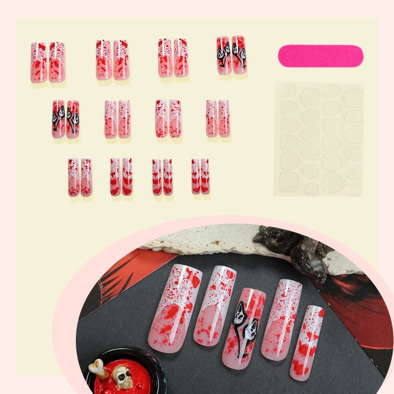 Halloween-inspiriertes Horror-Nagelkunst-Set