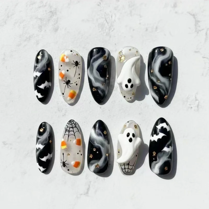 Gothic-Inspirierte Press-On Nail Art Set