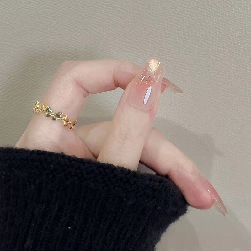 Elegante Ombre Glitzer Nagelverlängerungen