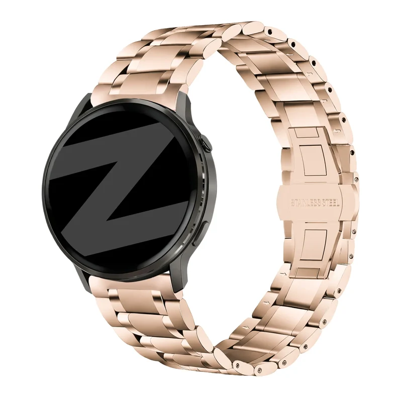 Bandz Garmin Approach S12 Stahl Gliederarmband 'Deluxe' (Roségold)