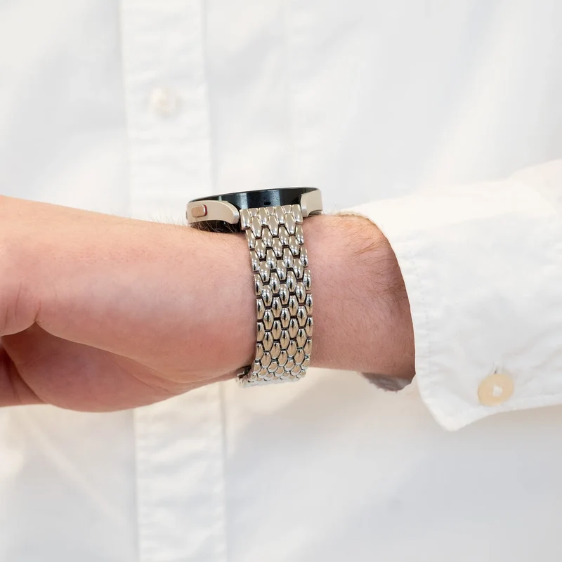 Bandz Huawei Watch GT 2 42mm Stahlarmband 'Dragon' (Silber)
