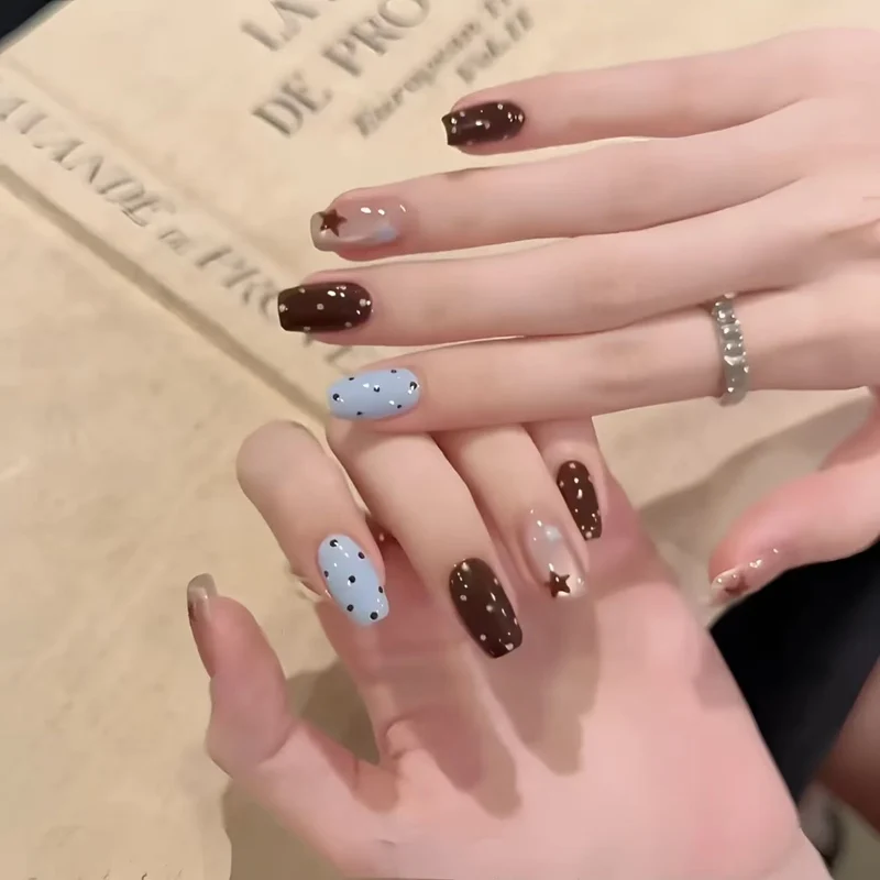 Künstlerische Stern-Themen Nagelkunst Verlängerungen