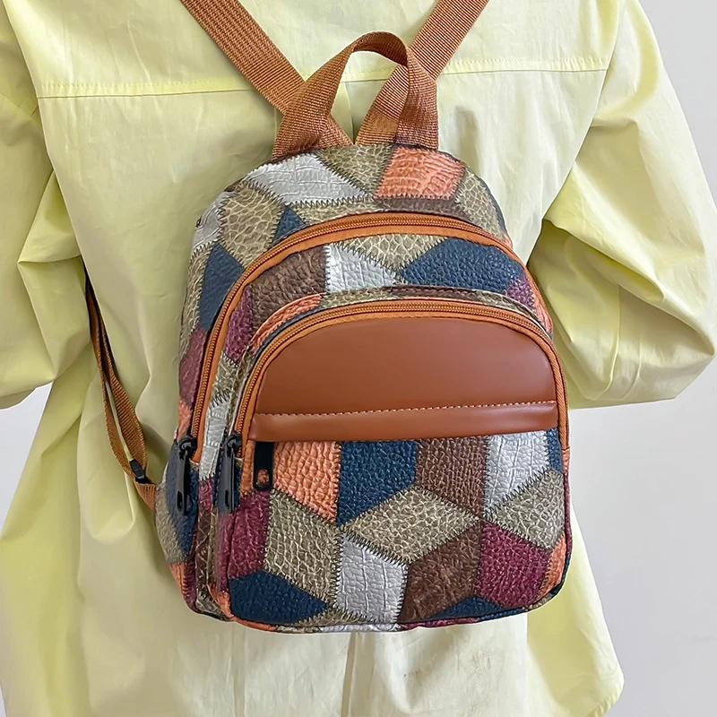 Geometrisches Muster Mini Rucksack Karnz