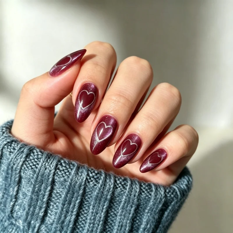Floral Design Stiletto Press-On Nägel