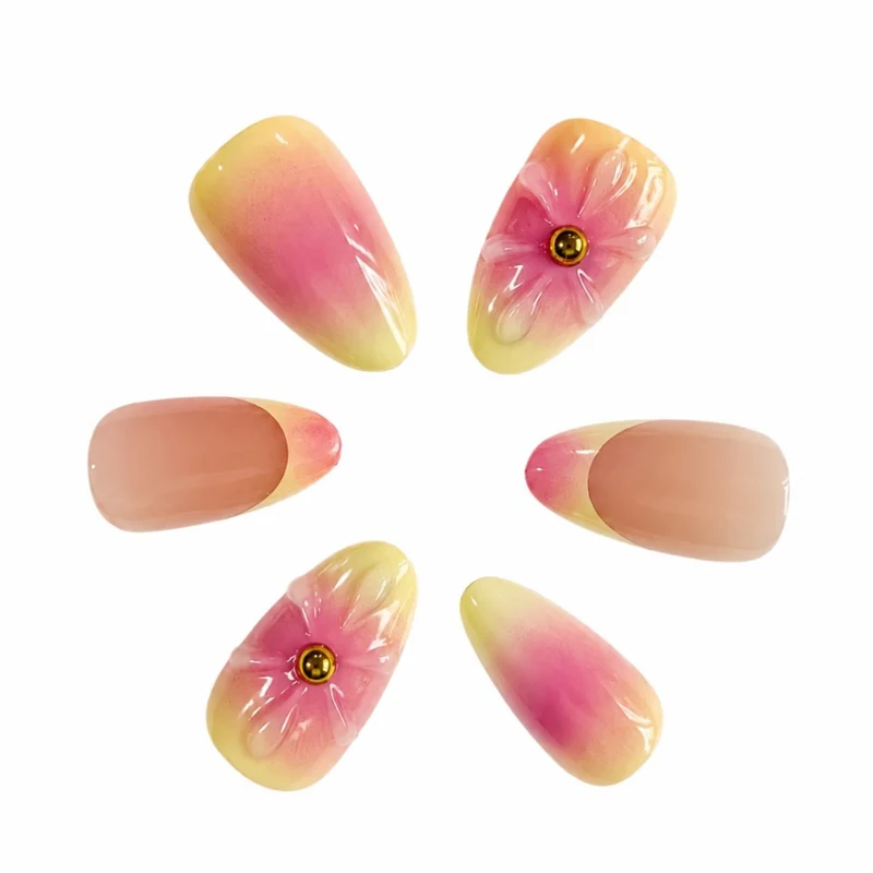 Florale Design Stiletto Nail Art Verbesserungen