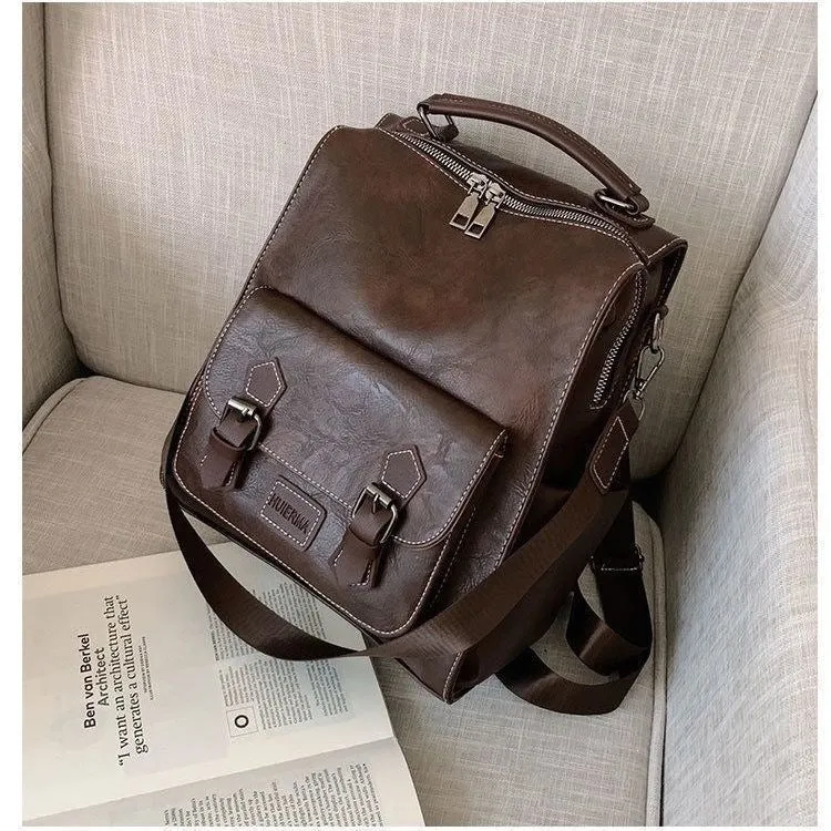 Multifunktionaler Leder-Rucksack Karnz